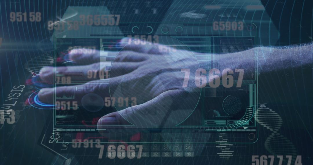 Businessperson Interacting with Futuristic Digital Interface