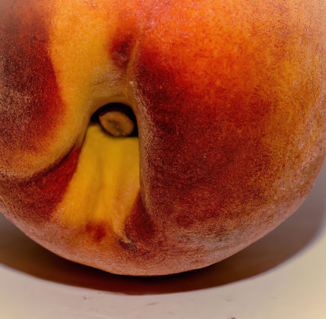 Close up of fresh orange peach on white background - Free Images, Stock Photos and Pictures on Pikwizard.com