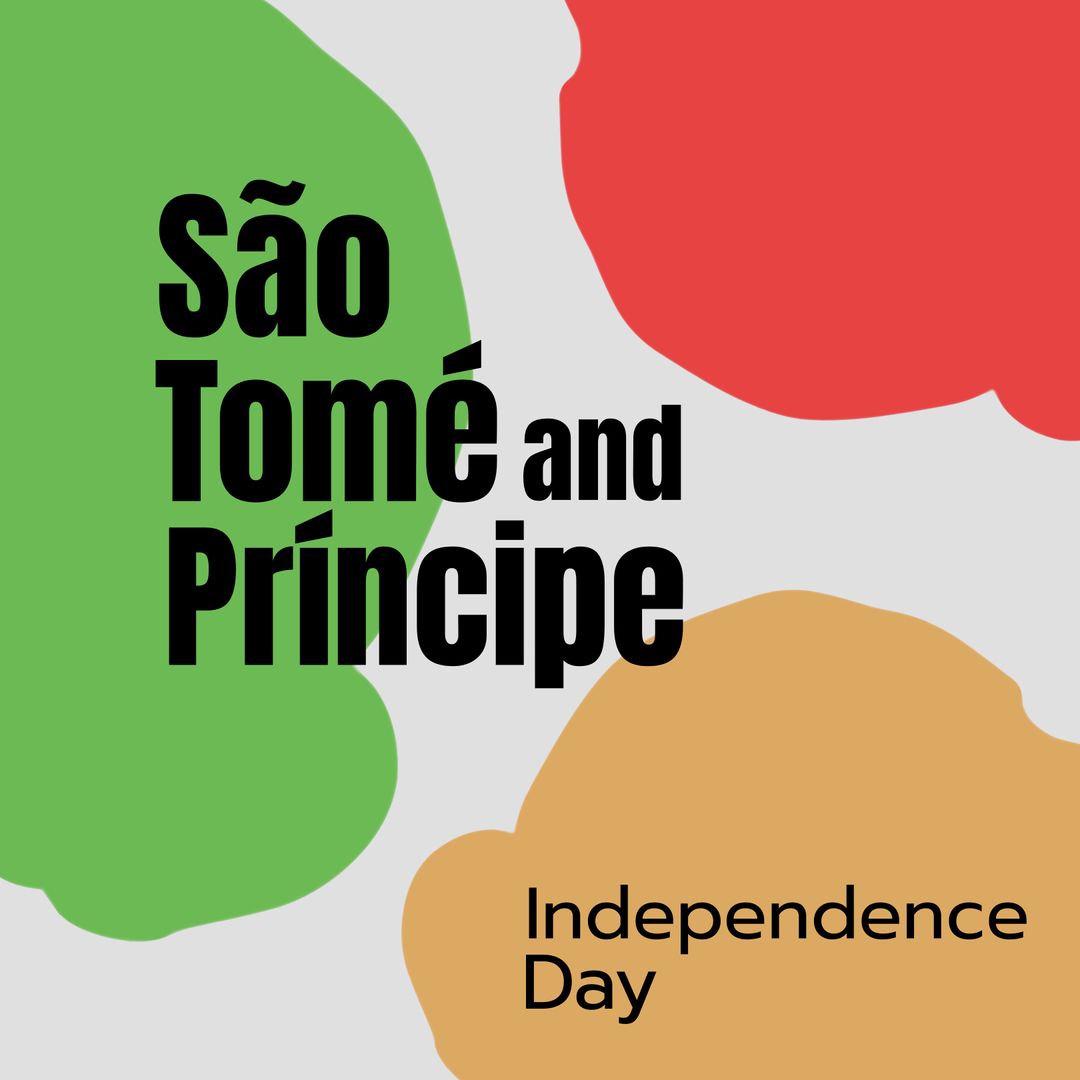 São Tomé and Príncipe Independence Day Celebration Illustration