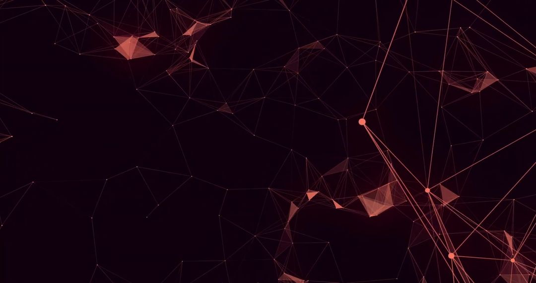 Red Network Connections on Black Background