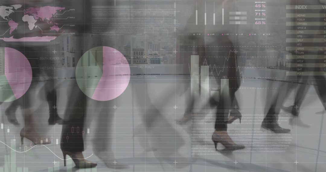 Abstract Finance and Business Analytics Visualization