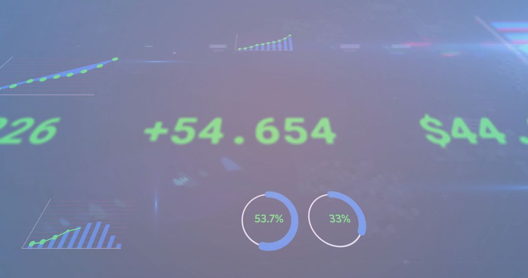 Digital Interface with Financial Data and Graphs Analysis