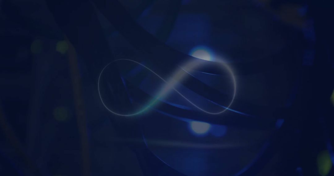 Infinity Symbol with Blue Digital Data Background
