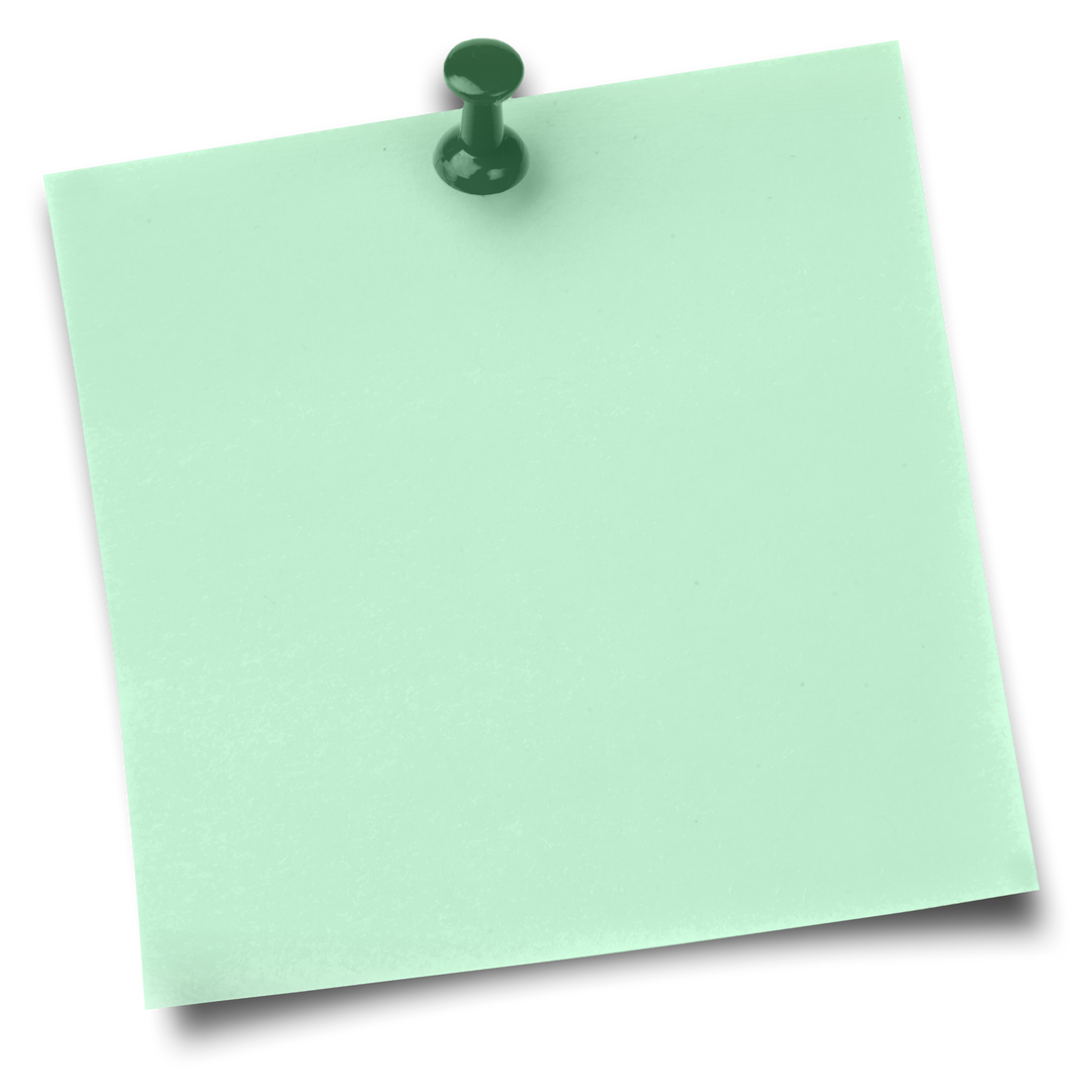 Transparent Green Adhesive Note with Thumbtack Isolated on White Background - Download Free Stock Images Pikwizard.com