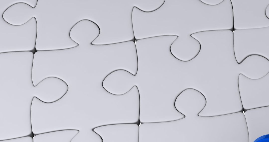 White Puzzle Pieces with Raised Patterns for Brain Activity Concept