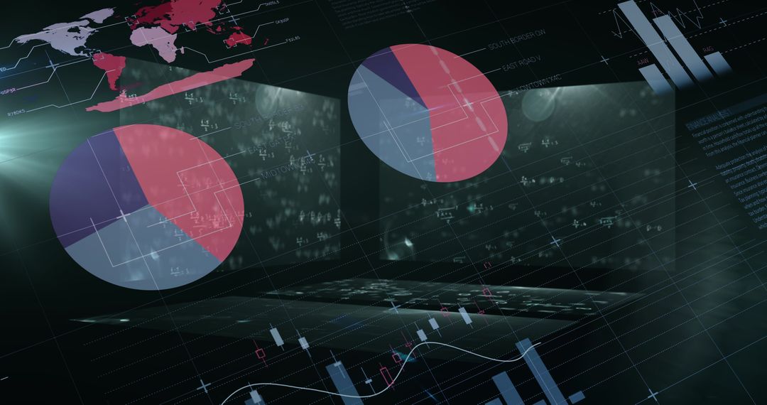 Futuristic Interface with Data Visualizations and Analytics