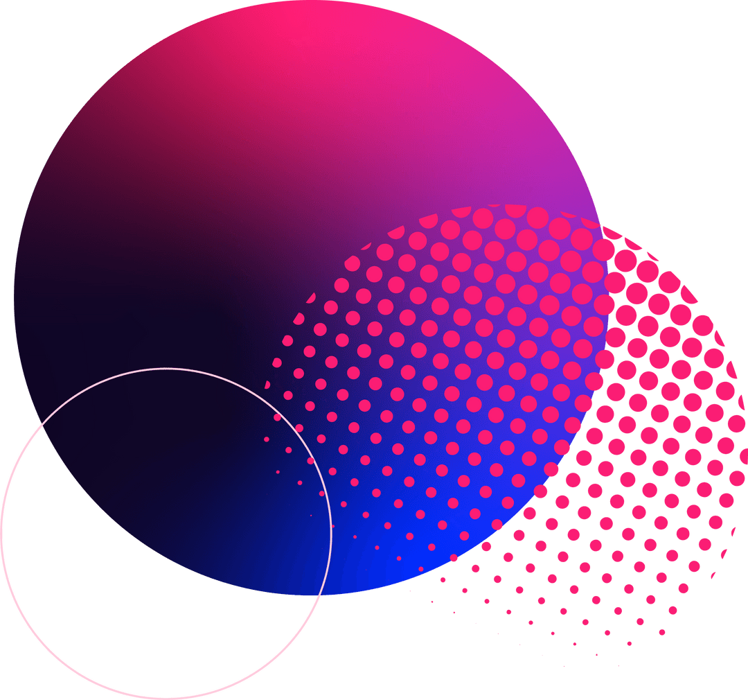 Abstract Gradient and Halftone Circles on Transparent Canvas - Download Free Stock Images Pikwizard.com