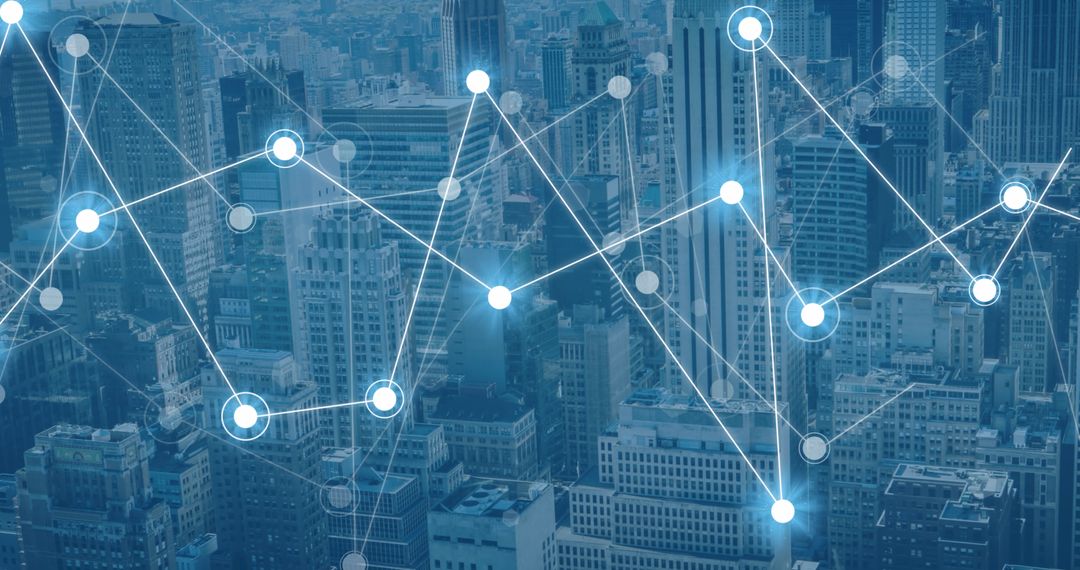 Digital Connectivity Structure Over Urban Skyline