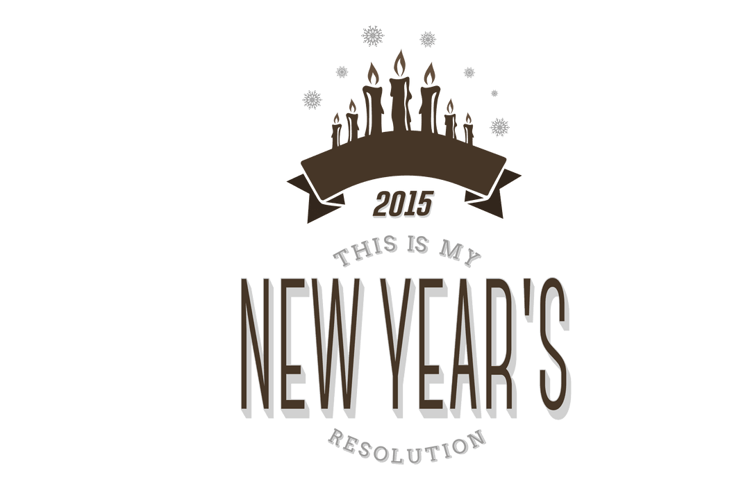 Colorful Candles with Transparent New Year Message