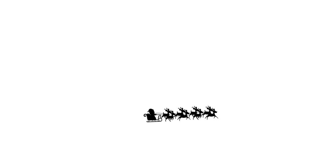 Minimalist Santa Claus Silhouette with Sleigh and Reindeer - Free Images, Stock Photos and Pictures on Pikwizard.com