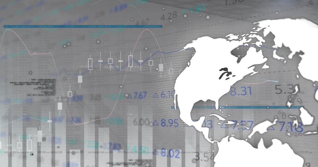 Global Finance and Data Analytics Concept with Globe and Charts
