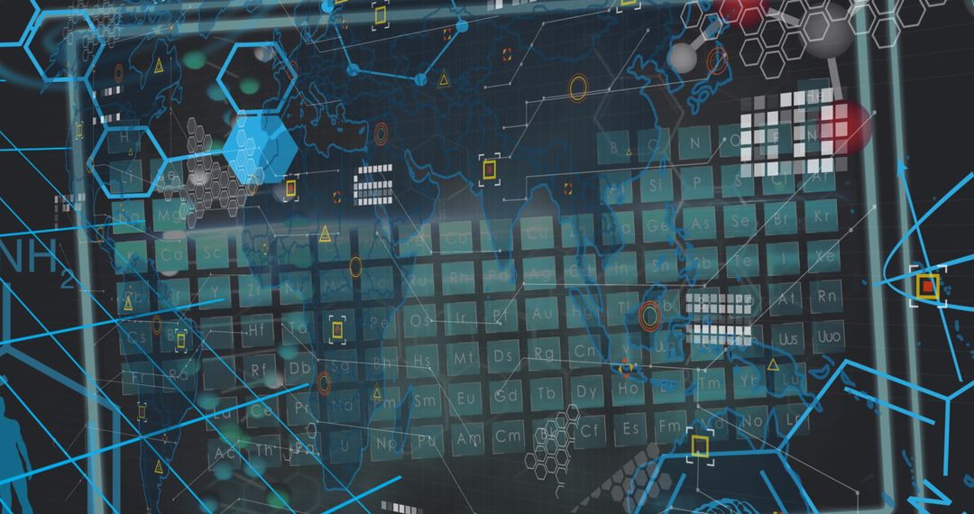 Digital Data Processing Over Dynamic World Map Interface - Free Images, Stock Photos and Pictures on Pikwizard.com