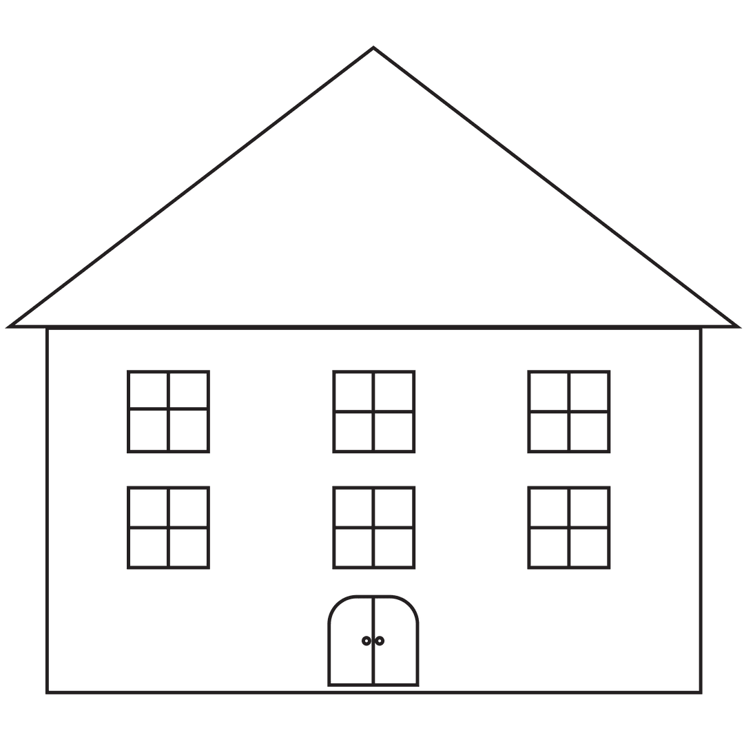 Simple Transparent House Outline Minimalist Design