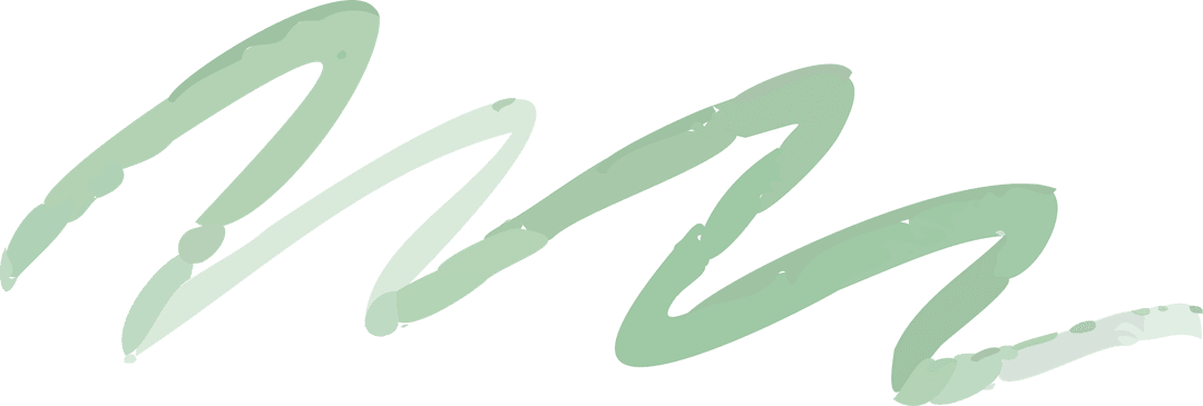 Mint Sage Watercolor Zigzag on Transparent Background