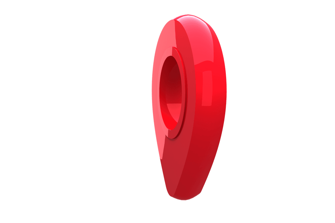 Red Transparent Navigation Marker Close-up Isolated