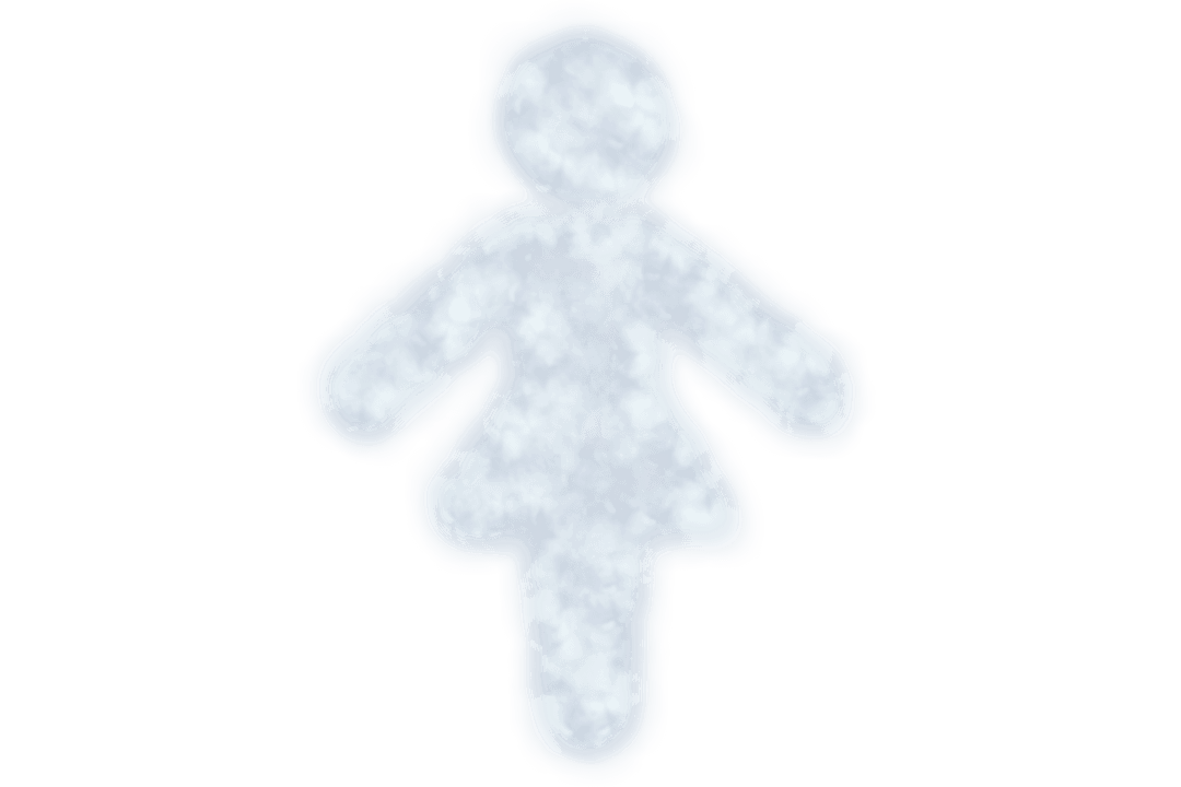 Blurred Female Silhouette on Transparent Background