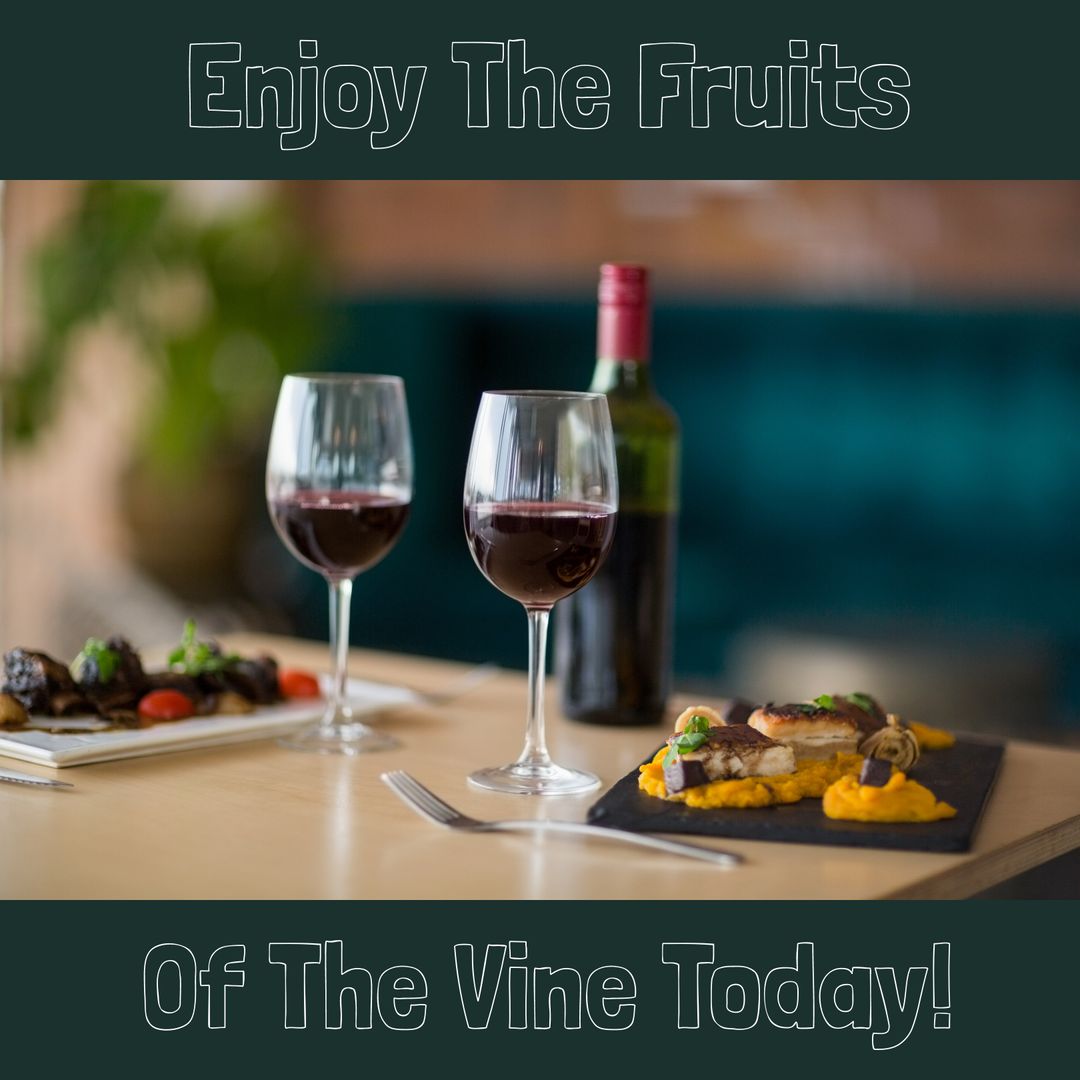 Red Wine and Gourmet Meal for Wine Enthusiasts