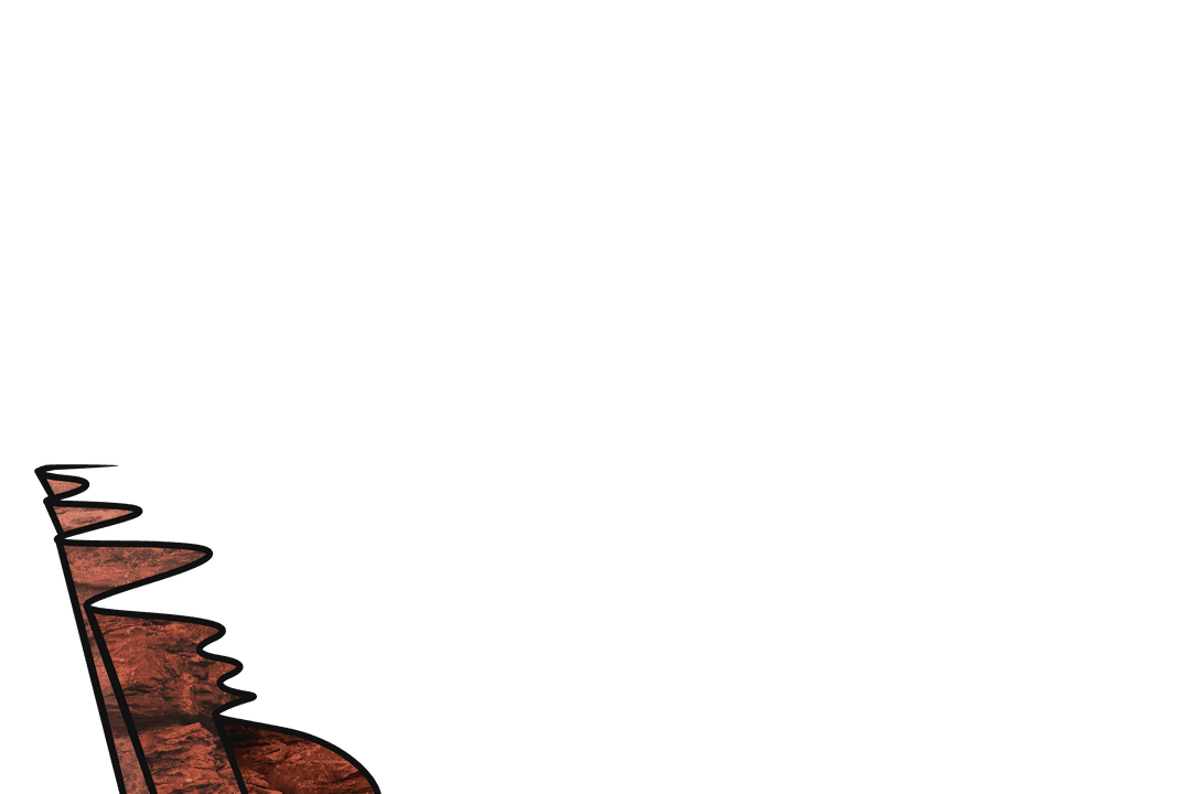 Digital Red Geometric Shapes on Transparent Background