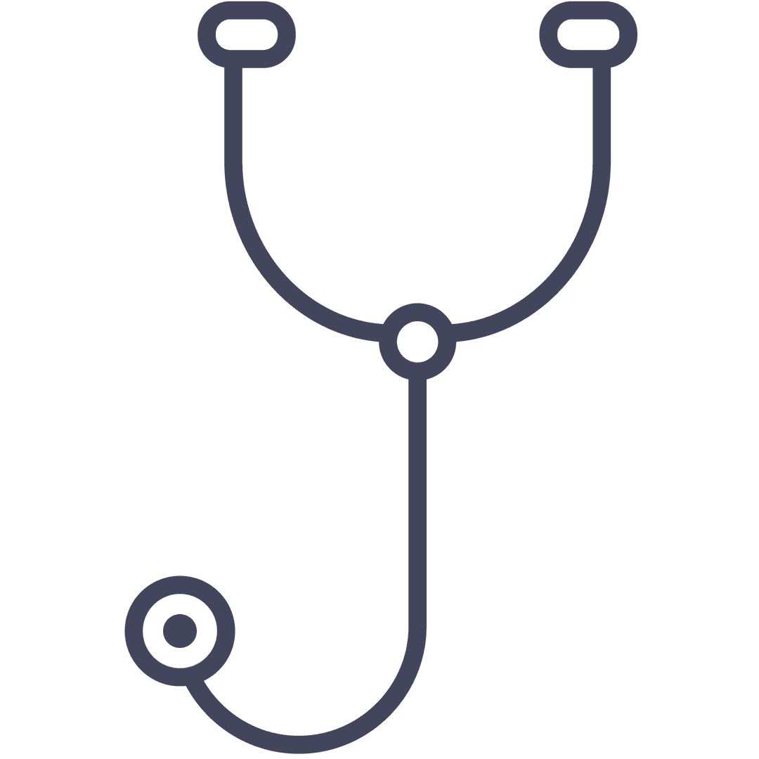 Transparent Stethoscope Icon for Medical Tools Applications