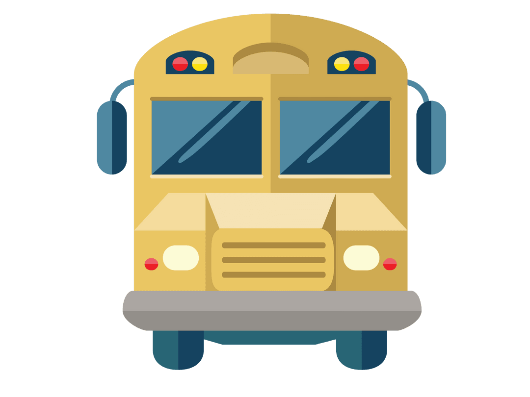 Yellow School Bus Digital Illustration Transparent Design