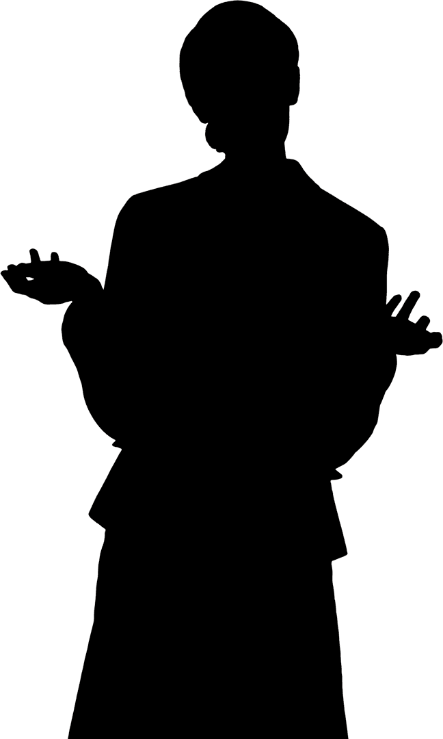 Silhouette of Woman on Transparent Background for Digital Design