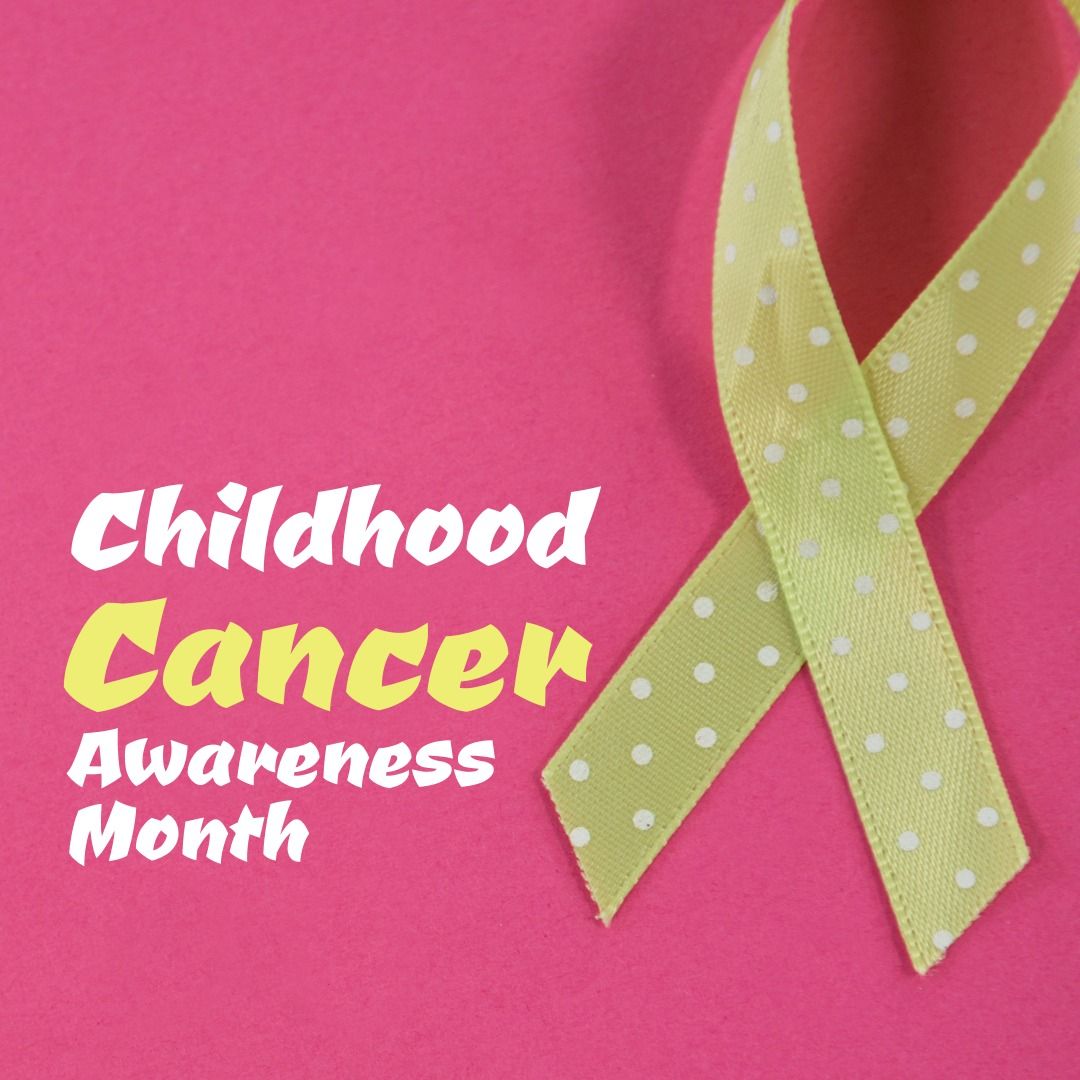Childhood Cancer Awareness Month with Yellow Ribbon Background - Download Free Stock Templates Pikwizard.com