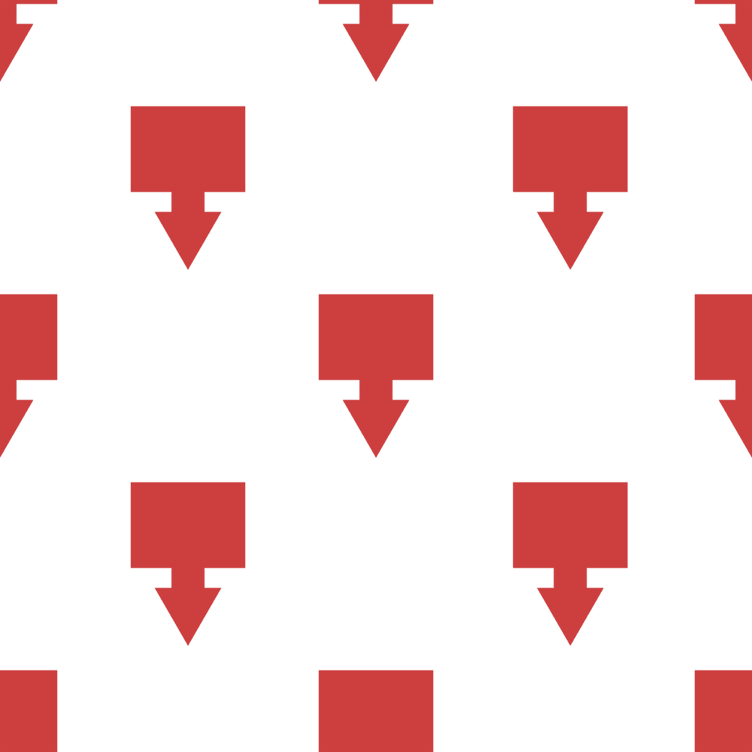 Red arrow patterns on transparent background for creative projects