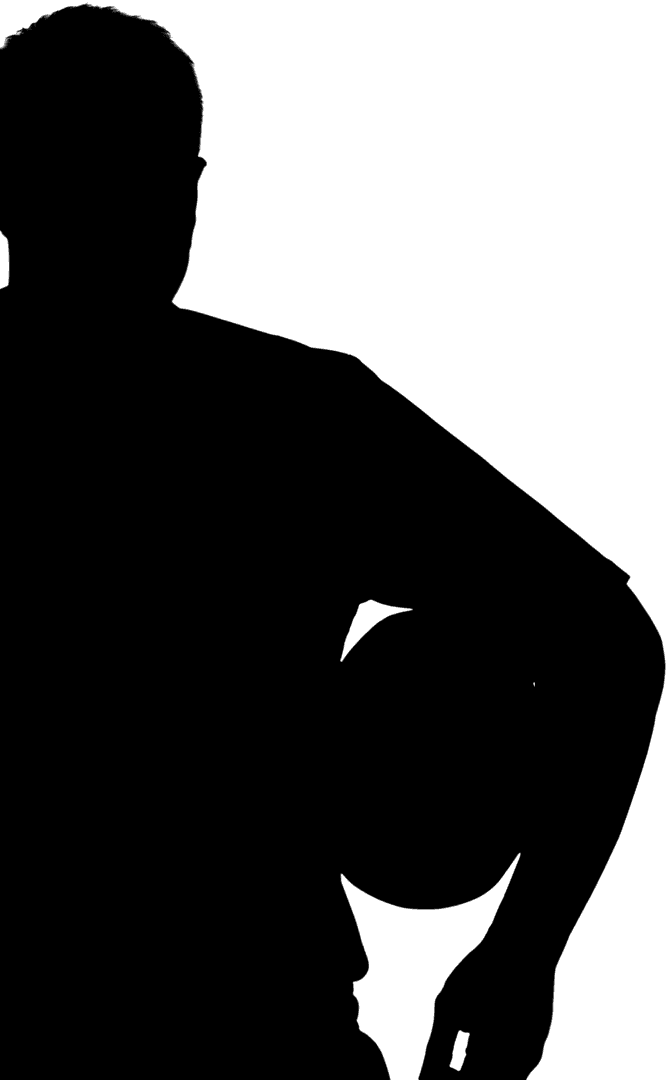 Transparent Cropped Rugby Player Holding Ball