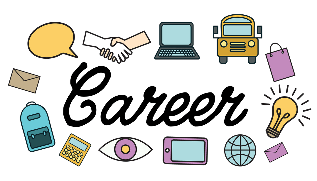 Transparent Icon Collection Representing Career and Business Concepts