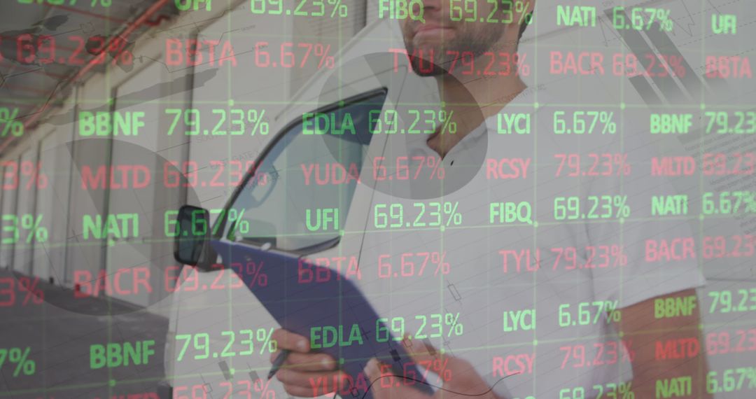 Financial Data and Delivery Concept with Global Shipping Integration