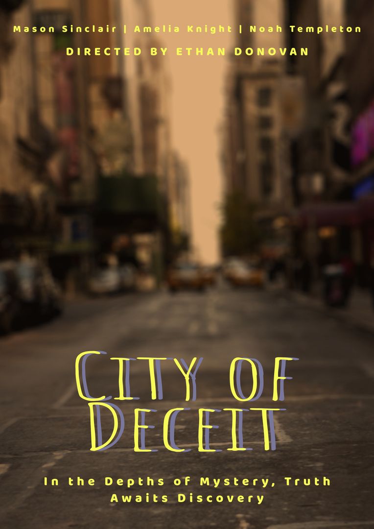 Mystery Mordern city - Suspenseful Urban Film Poster - Download Free Stock Templates Pikwizard.com