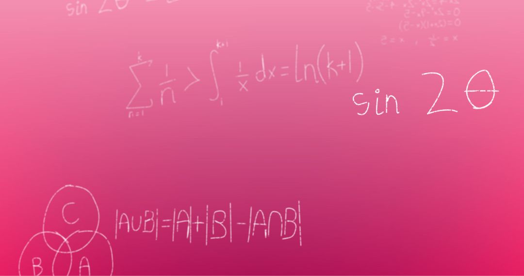 Mathematical Formulas on Pink Background Wallpaper