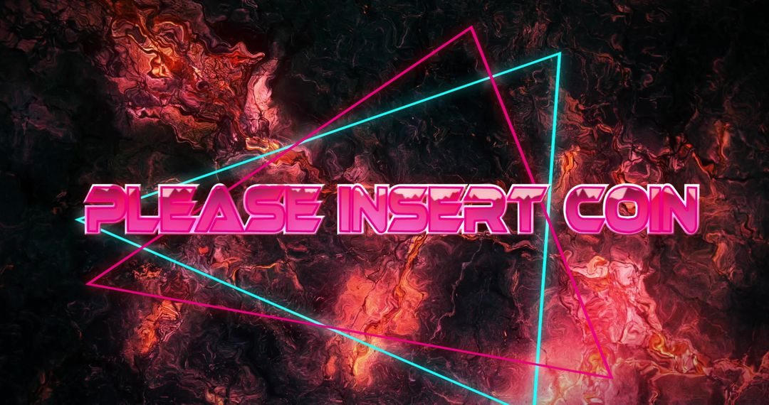 Retro Futuristic Neon Arcade Display with Dramatic Effects