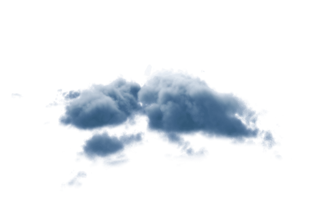 Transparent Fluffy Grey Clouds Vector Illustration for Weather Concepts