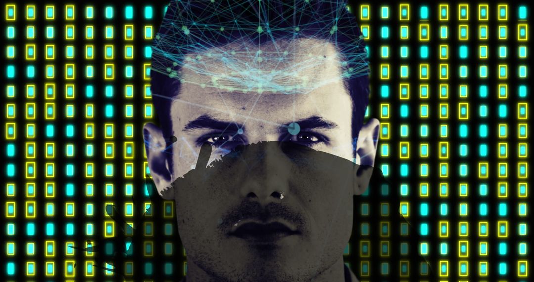 Digital Interface and Technology Concept Person