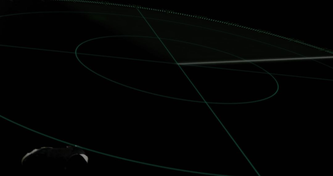 Futuristic Spacecraft in Neon Green Vector Grid