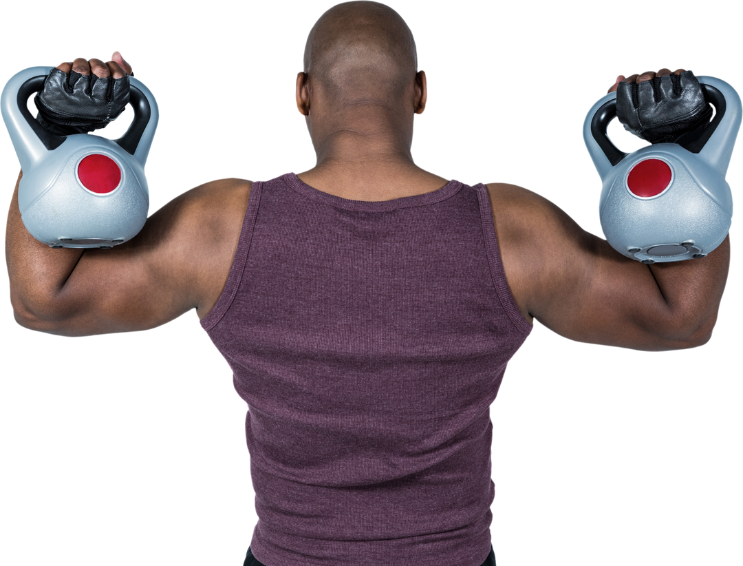 Fit Man Exercising with Kettlebells on Transparent Background - Download Free Stock Images Pikwizard.com