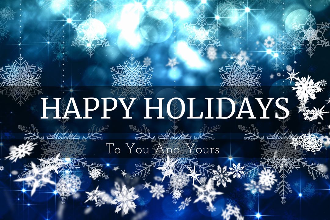 Festive Winter Wonderland with Shimmering Snowflakes