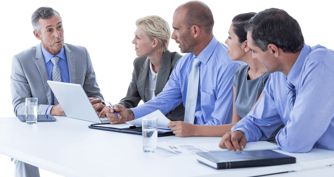 Transparent Business Team Meeting Collaboration Discussion