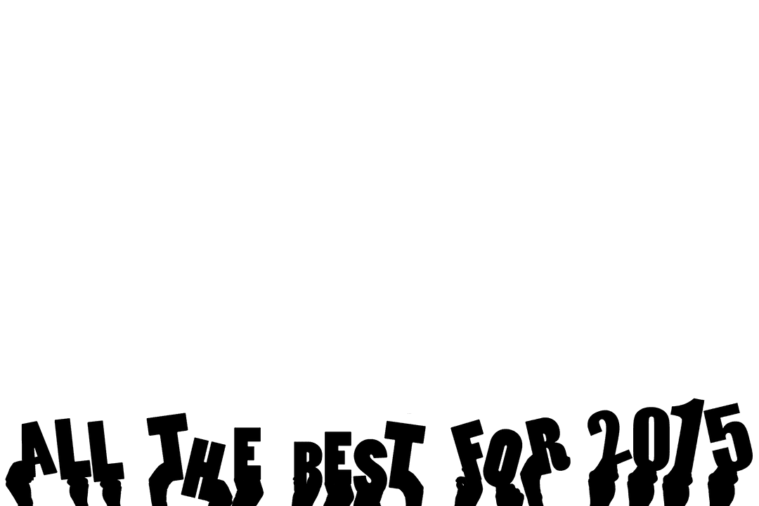 Hands Gesturing All The Best for 2015 Transparent Overlay