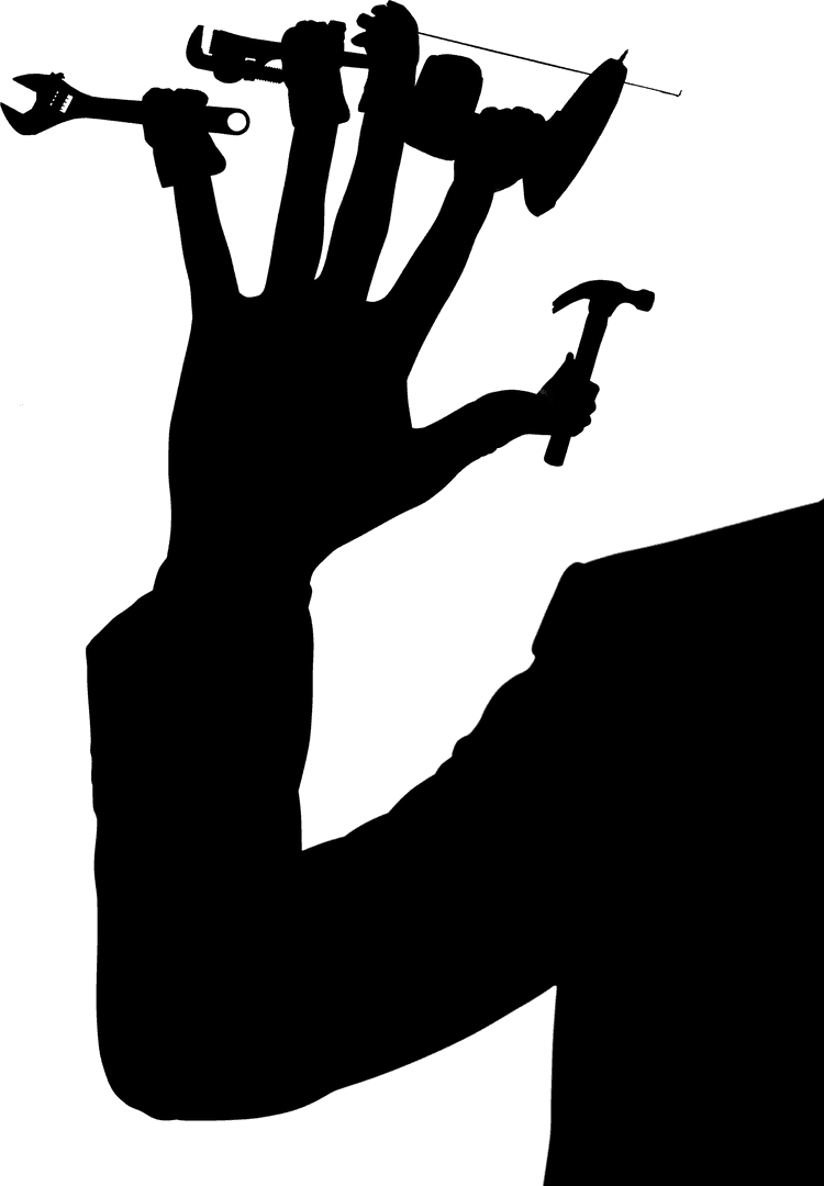 Transparent Silhouette of Man on Vector Illustration