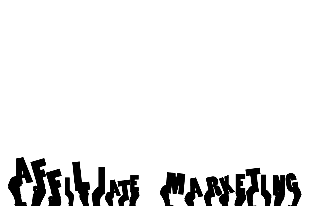 Transparent Affiliate Marketing Text with Hands Symbol