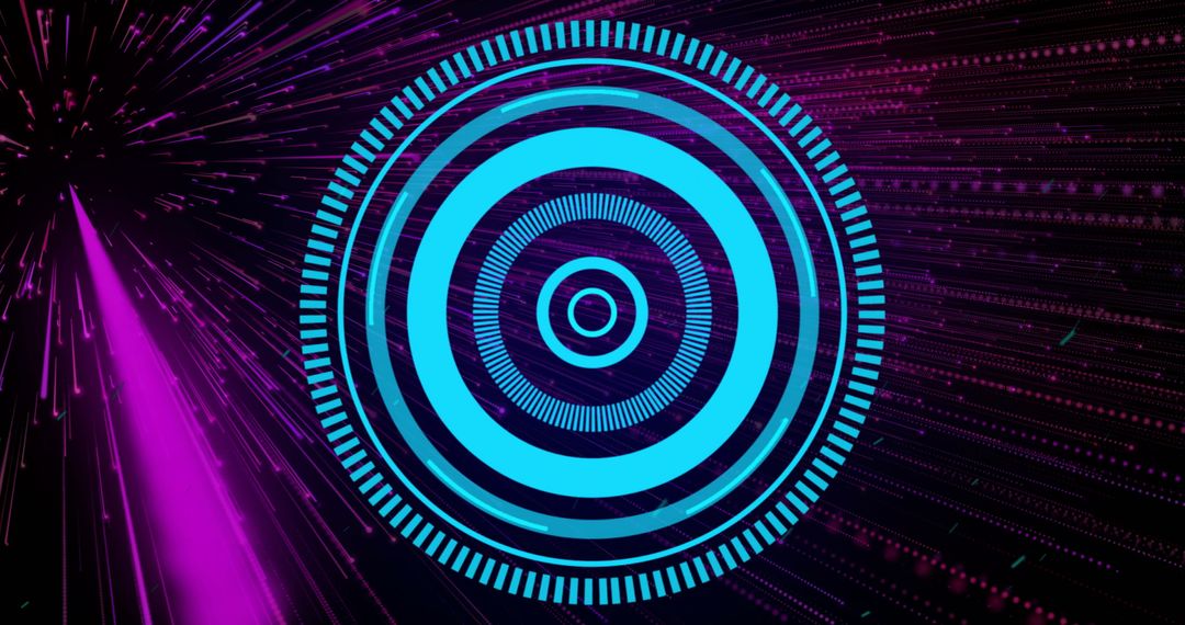 Futuristic Digital Interface with Circular Patterns and Connections