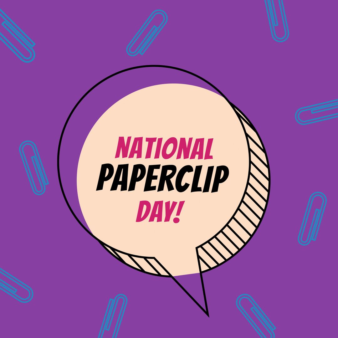 Graphic for National Paperclip Day Celebration - Download Free Stock Templates Pikwizard.com