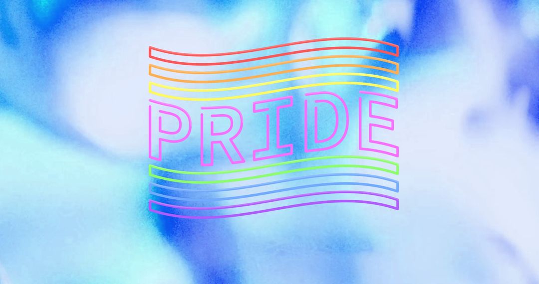 Colorful Pride and Equality Illustration with Vibrant Waves