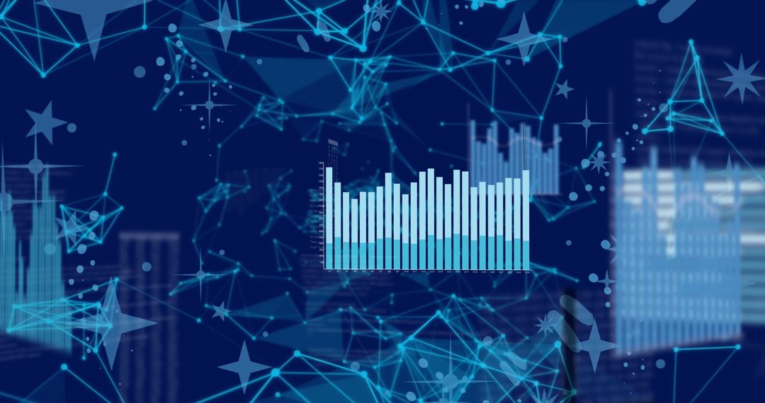 Digital network connection and data analytics visualization concept