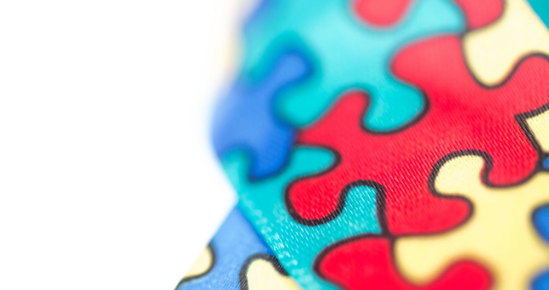 Vibrant Puzzle Piece Pattern with Soft Focus