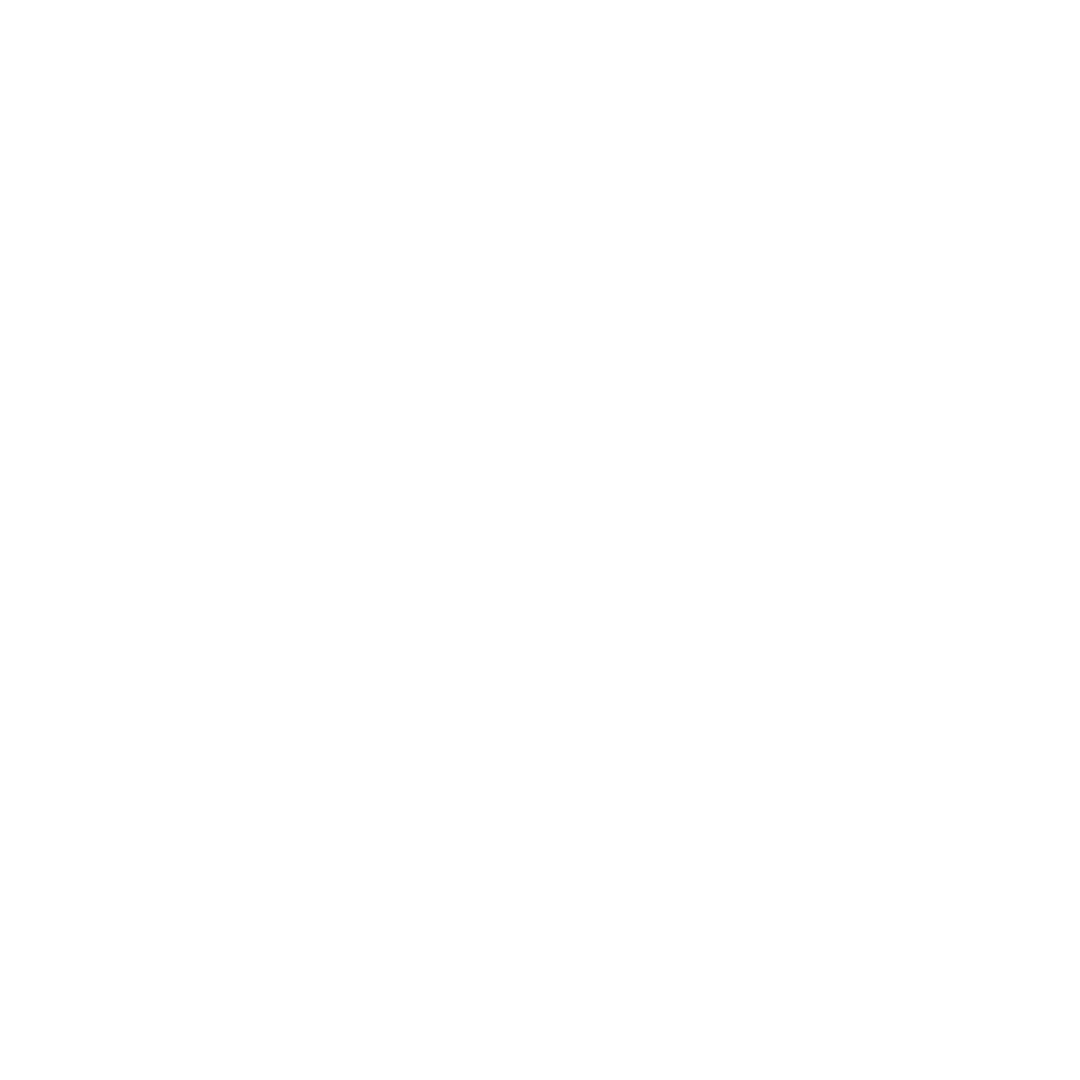 White Bar Graph Icon on Transparent Background