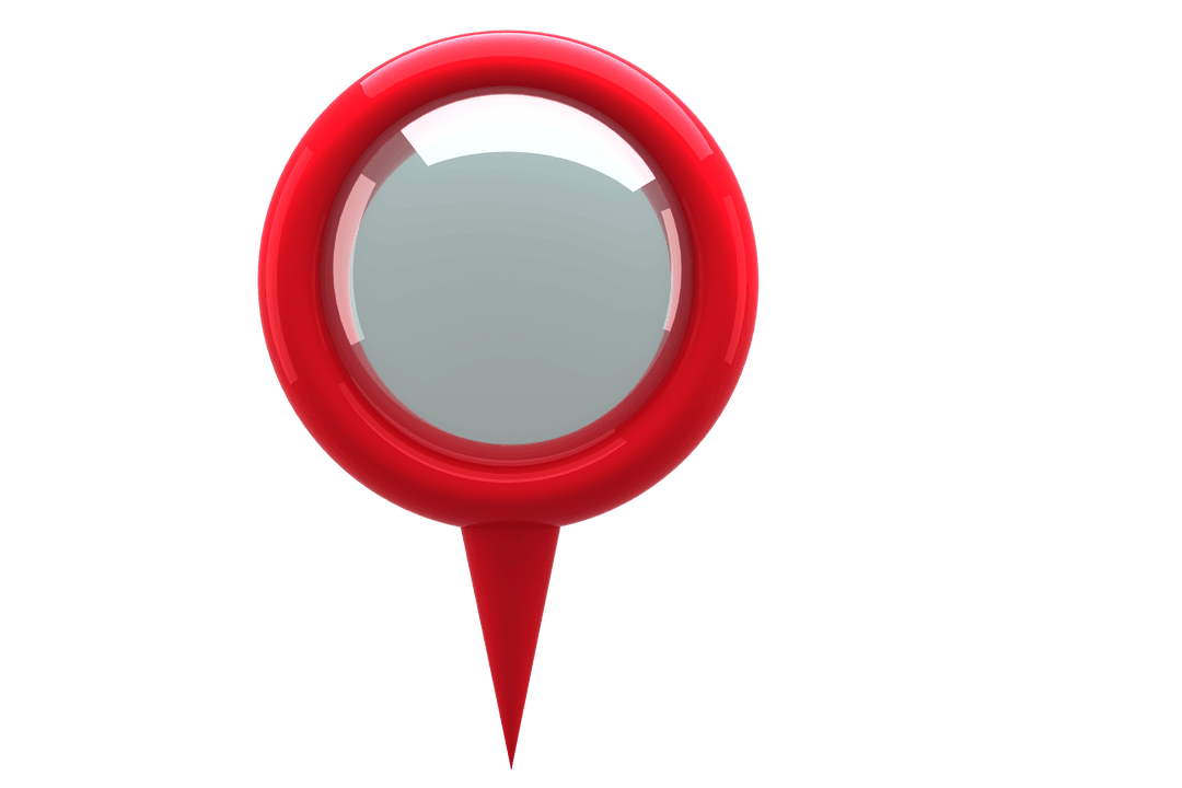 Transparent Red Map Pin for Location and Navigation Icons