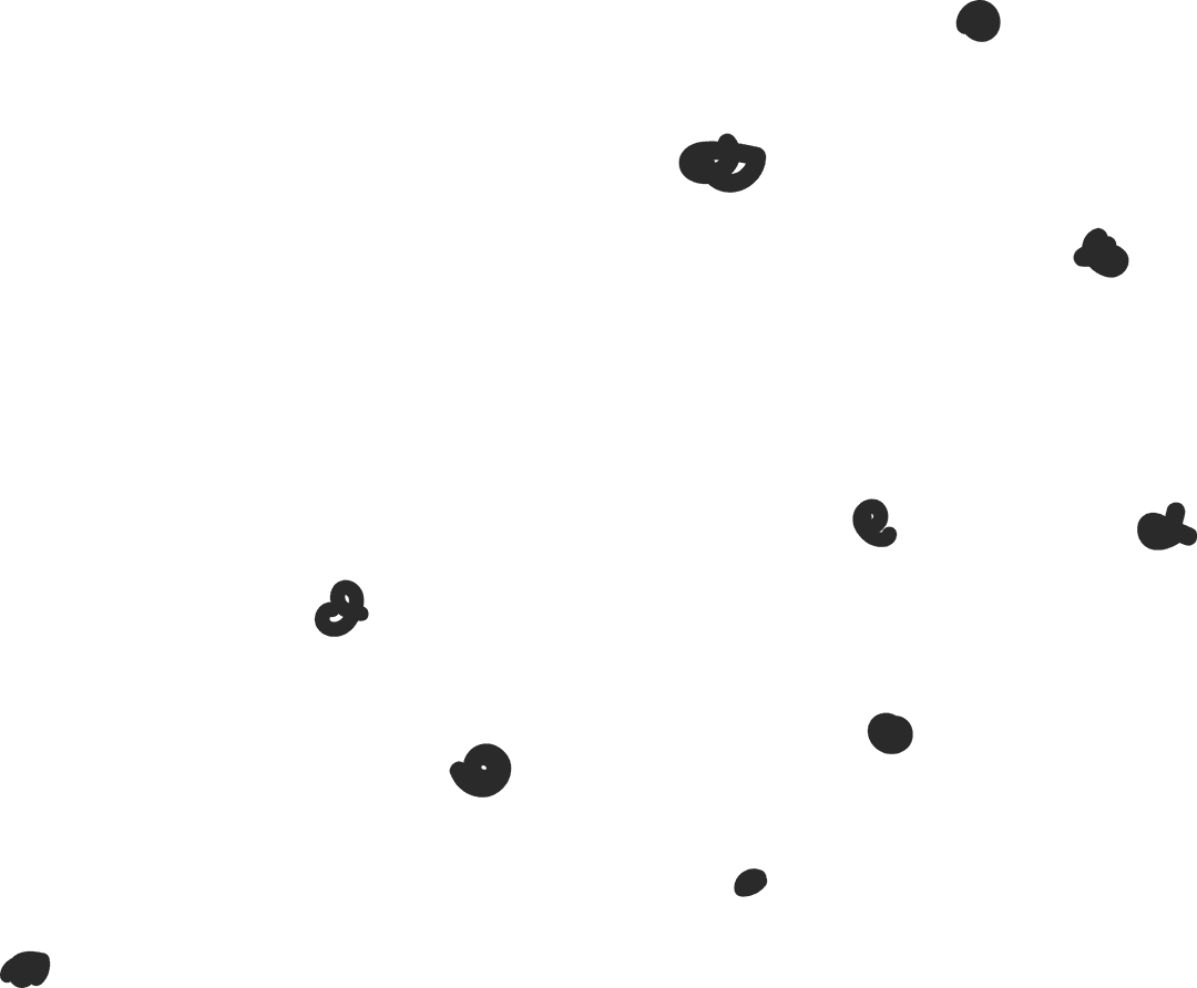 Abstract Black Ink Blotches On Transparent Background